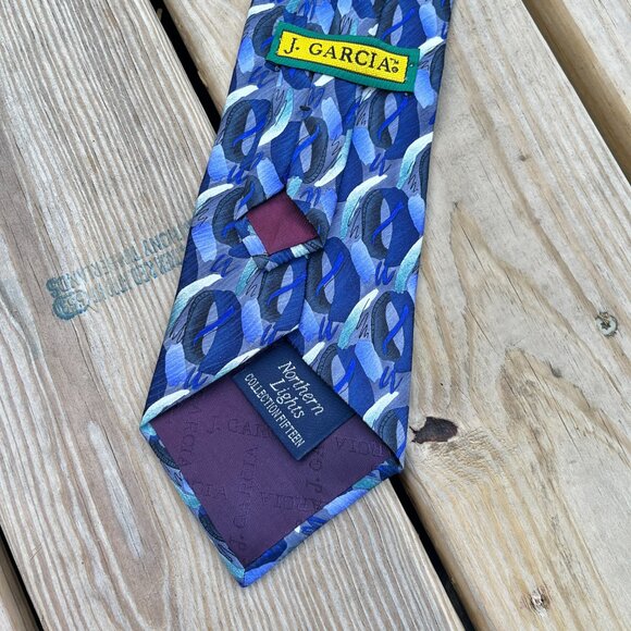 Jerry Garcia "Northern Lights" [1996] Collection 15 Silk Tie - Picture 3 of 6